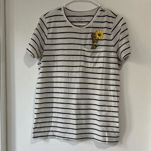 Marvel themed Black and White Striped Tee